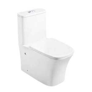 Bathroom Back to Wall Floor Standing Dual Flush Elongated Ceramic Lavatory Sanitary Ware Water Closet with Toilet Seat A8159
