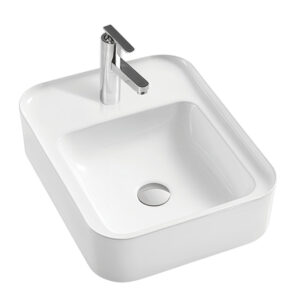 Artistical Sanitary Wares Bathroom Vanity Counter Top Basin Rectangular Ceramic Vessel Sink Dinning Room Household Wash Basin