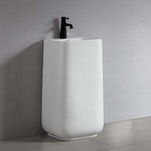 Wholesale Cheap Price High Standards Inodoro Gourd-like Standing Hand Wash Basin Ceramic Bathroom One Piece Sink