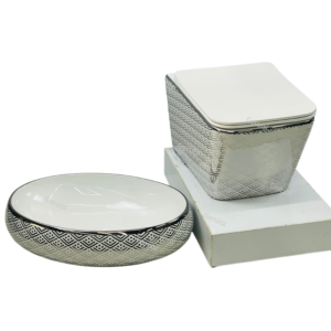 Luxury Handmade Silver Line Black Ceramic Sanitary Wares Wall Hung Toilet Bowl Countertop Art Basin Bathroom Lavatory Furniture Set