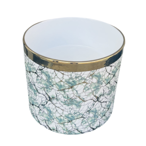 Art Design Cylinder One Piece Wall-Mounted Basin Bowl with Golden Line Home Use Bathroom Washbasin Lavatory Vessel Sink Factory Direct